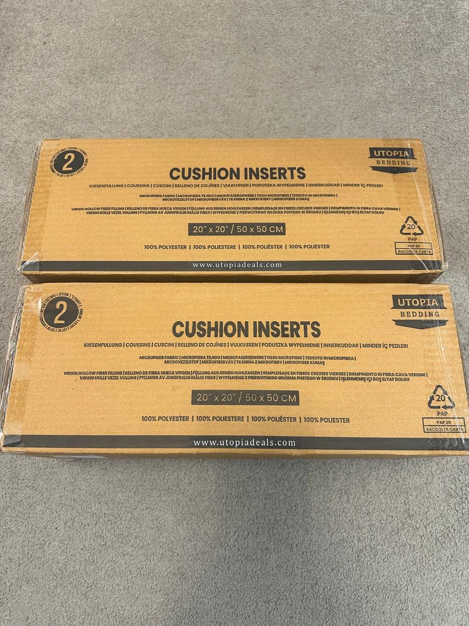 Utopia Bedding Cushion Inner Pads (Pack of 2)