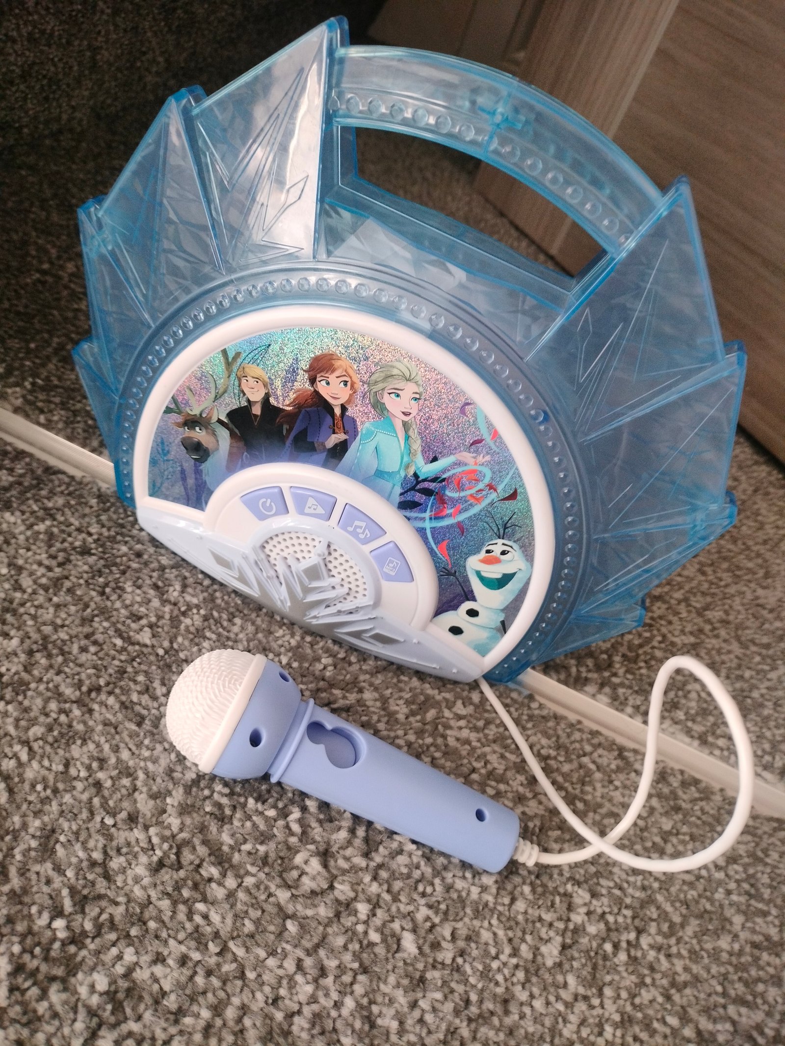 Sing along boom box and hairstyles Elsa